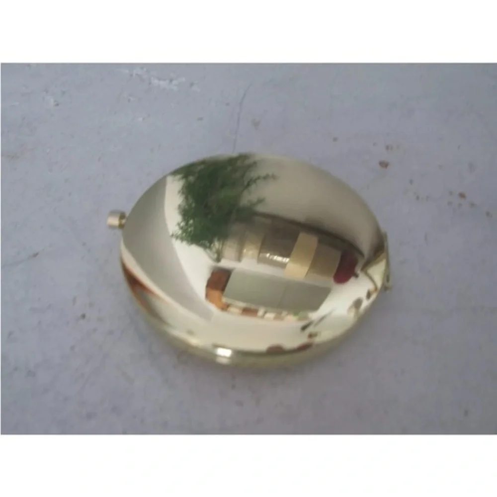 Modern‎ Expressions Monogramed S Black Gold Tone Compact Mirror Geometric shape
